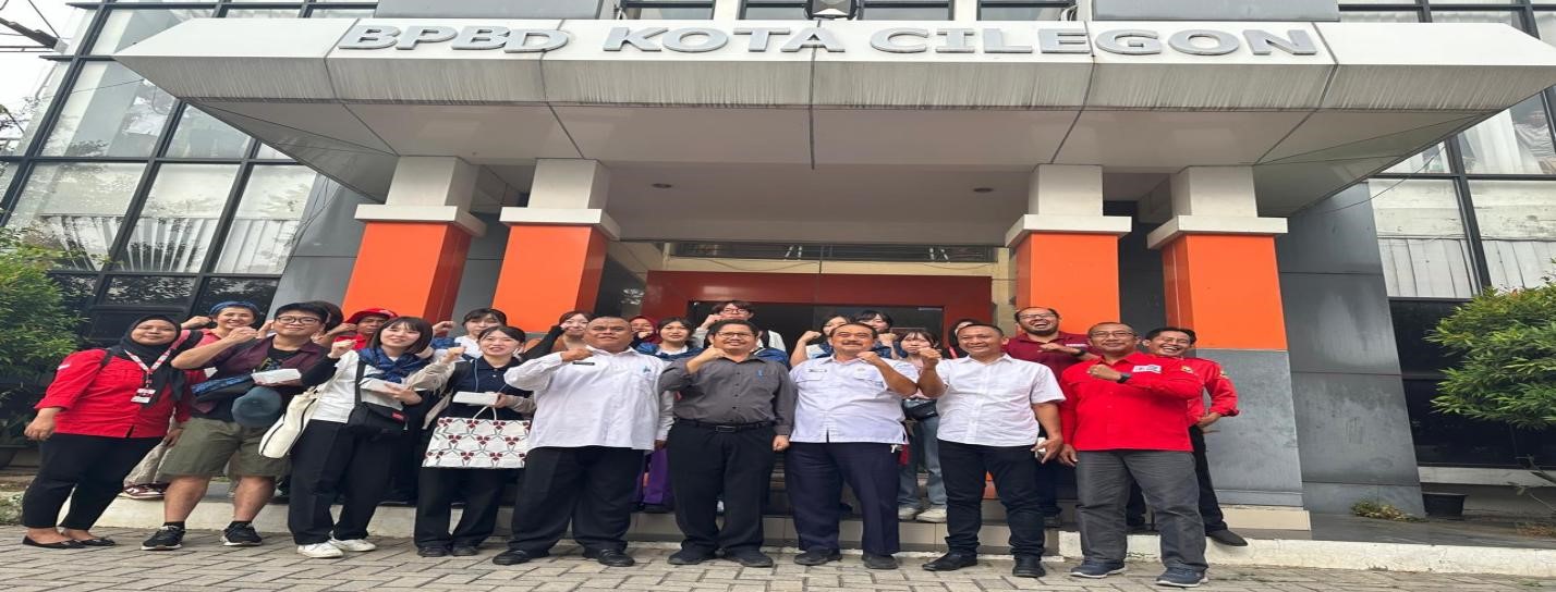 KOLABORASI INTERNASIONAL: MAHASISWA/I JAPANESE RED CROSS BERSAMA PMI PELAJARI PENANGGULANGAN BENCANA DI BPBD KOTA CILEGON